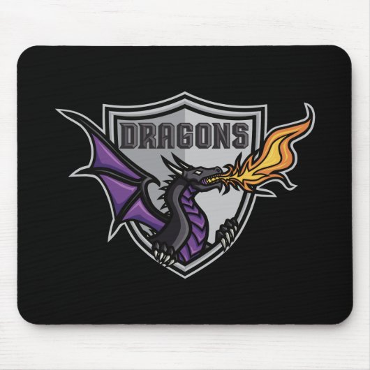 Tapis De Souris Logo Dragons Hockey Souris (Devant)