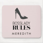Tapis De Souris Logo du Boss Lady Rules personnalisé (Devant)
