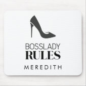 Tapis De Souris Logo du Boss Lady Rules personnalisé (Devant)