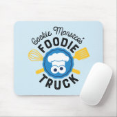 Tapis De Souris Logo du camion gourmand du Monstre des cookies (Avec souris)