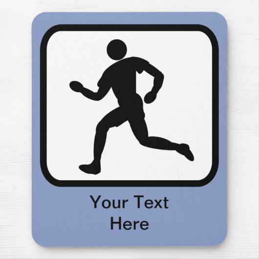 Tapis De Souris Logo du coureur personnalisable (Devant)
