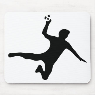 Tapis De Souris logo du joueur de handball noir
