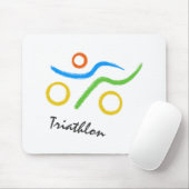 Tapis De Souris Logo du triathlon (Avec souris)