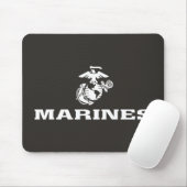 Tapis De Souris Logo empilé USMC - Blanc (Avec souris)