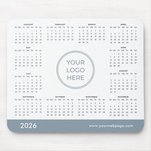Tapis de souris Logo Entreprise Calendrier personn (Devant)