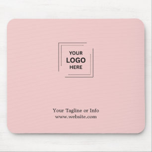 Tapis de souris Logo Entreprise Minimaliste Rose