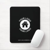 Tapis De Souris Logo et texte personnalisés Business Black Mousepa (Avec souris)