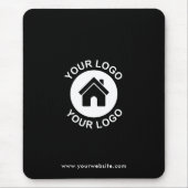 Tapis De Souris Logo et texte personnalisés Business Black Mousepa (Devant)