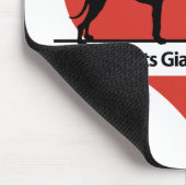 Tapis De Souris Logo géant de délivrance de chien de coeurs géants (Coin)