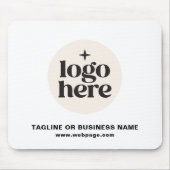 Tapis De Souris Logo minimaliste personnalisé de l'entreprise (Devant)