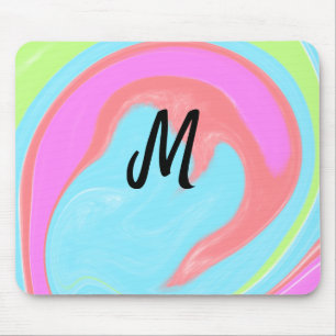 Tapis De Souris logo monogramme minimaliste simple personnalisé bo