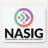 Tapis De Souris logo NASIG blanc (Devant)