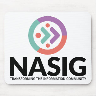 Tapis De Souris logo NASIG blanc