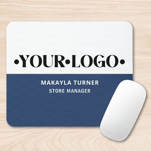 Tapis De Souris Logo personnalisé bleu
