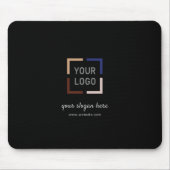 Tapis De Souris Logo personnalisé noir promotion (Devant)