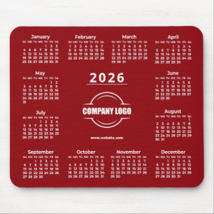 Tapis De Souris Logo personnalisé Rouge 2026