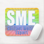 TAPIS DE SOURIS LOGO PME OBJET EXPERT BLANC/BLEU (Avec souris)