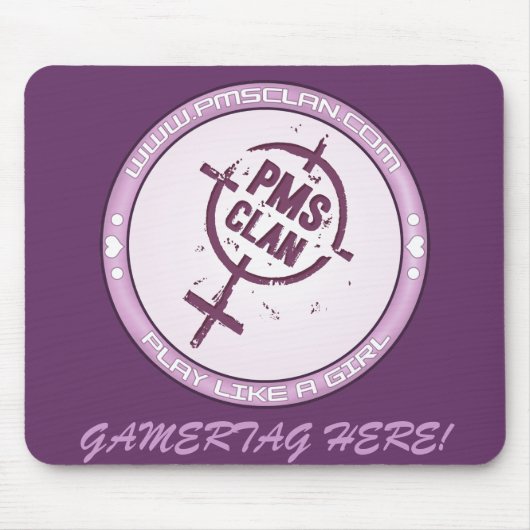 Tapis De Souris Logo pourpre 2 de PMS Mousepad- (Devant)