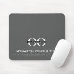 Tapis De Souris Logo professionnel d'entreprise avec coordonnées G<br><div class="desc">Améliorez votre image de marque grâce à ce logo commercial élégant et moderne. Avec le logo, le nom et les coordonnées de votre entreprise dans les tiers inférieurs, ce design minimaliste est parfait pour tout cadre professionnel. La typographie classique blanche apparaît contre l'arrière - plan gris solide, ce qui fait...</div>