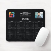 Tapis De Souris Logo professionnel personnalisé 2026 Calendrier no (Avec souris)
