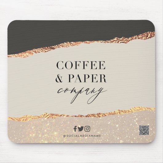 Tapis De Souris Logo Professionnel Personnalisé Pad Souris Noir Cr (Devant)