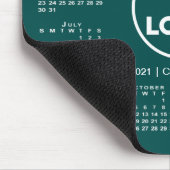 Tapis De Souris Logo simple 2021 Calendrier Business sur Blue-Gree (Coin)