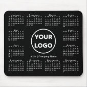 Tapis De Souris Logo simple 2023 Calendrier Business sur Noir (Devant)
