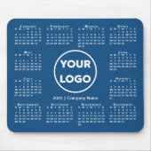 Tapis De Souris Logo simple 2025 Calendrier Business sur Blue (Devant)