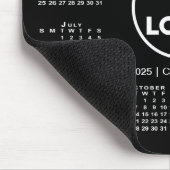 Tapis De Souris Logo simple 2025 Calendrier Business sur Noir (Coin)