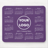 Tapis De Souris Logo simple 2025 Calendrier Business sur Purple (Devant)