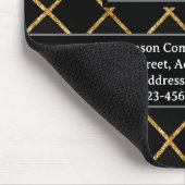 Tapis De Souris Logo simple moderne Black and Gold Company (Coin)