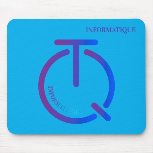 Tapis De Souris logo technique informatique (Devant)