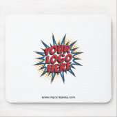 Tapis De Souris Logo Télécharger Moderne Simple Blanc (Devant)