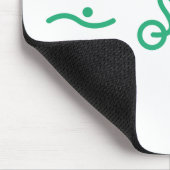 Tapis De Souris Logo vert de triathlon (Coin)