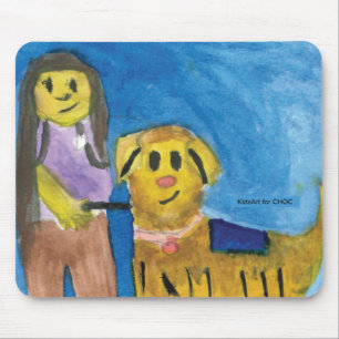 Tapis De Souris Lois the Therapy Dog - Kids Art for CHOC