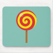 Tapis De Souris Lollipop rouge spirale (Devant)