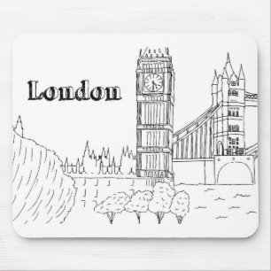 Tapis De Souris Londres Big Ben Vacation Dessin Vacances Art Trave