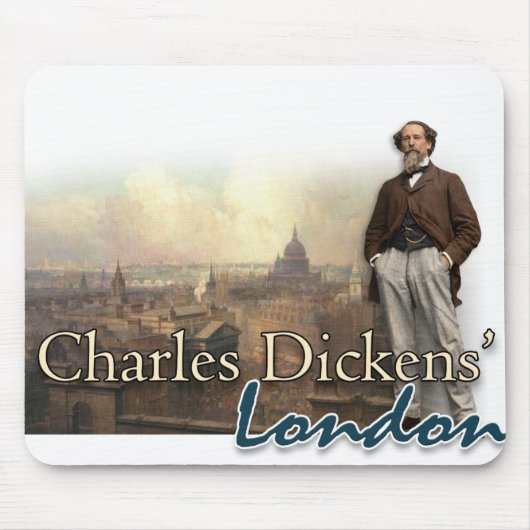 Tapis de souris Londres Charles Dickens (Devant)