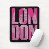Tapis De Souris Londres rose (Avec souris)