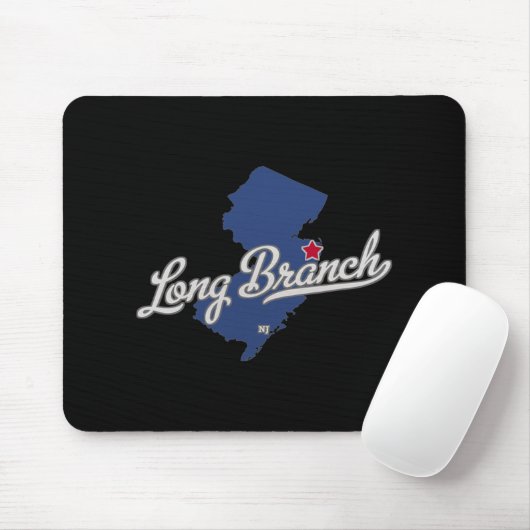 Tapis De Souris Long Branch New Jersey Nj Map (Avec souris)