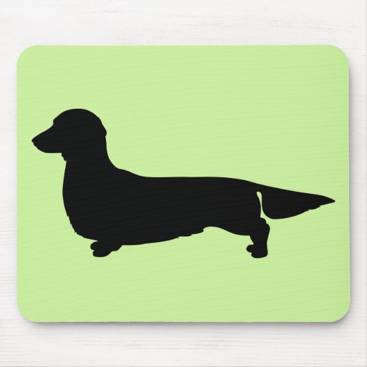 Tapis De Souris Long teckel Mousepad de cheveux (Devant)
