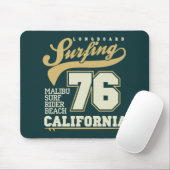 Tapis De Souris Longboard surfant | la Californie 76 (Avec souris)