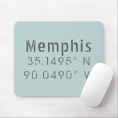 Tapis De Souris Longitude de la latitude de Memphis (Avec souris)