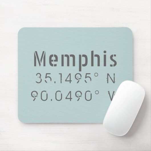 Tapis De Souris Longitude de la latitude de Memphis (Avec souris)