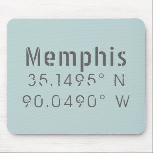 Tapis De Souris Longitude de la latitude de Memphis