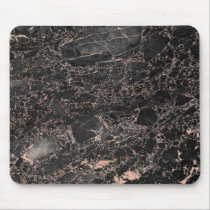 Tapis De Souris L'or abstrait de rose de rose rougissent marbre
