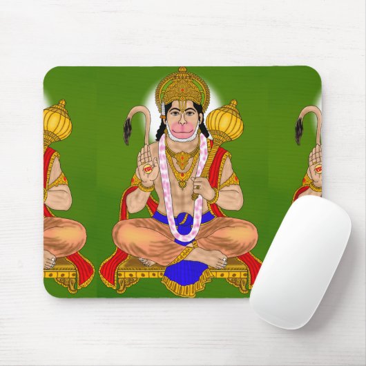 Tapis De Souris Lord Hanuman Mouse Pad (Avec souris)