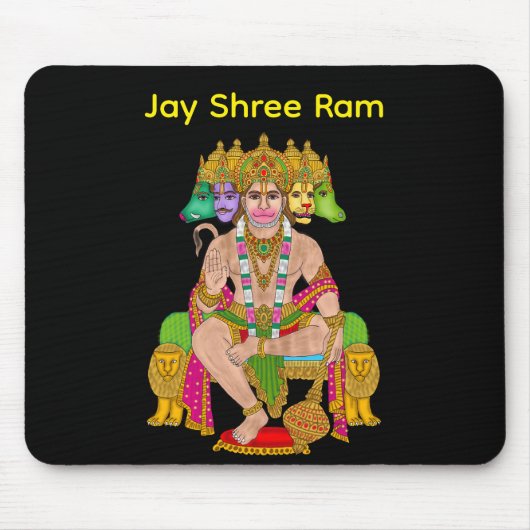 Tapis De Souris Lord Hanuman Pad | Hindu Devta Hanuman Spiri (Devant)