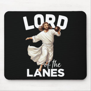 Tapis De Souris Lord Lanes Funny Christian Christ Gutter Bowling L