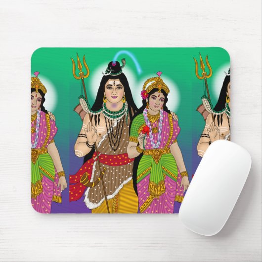 Tapis De Souris Lord Shiv-Parvati Mouse Pad (Avec souris)